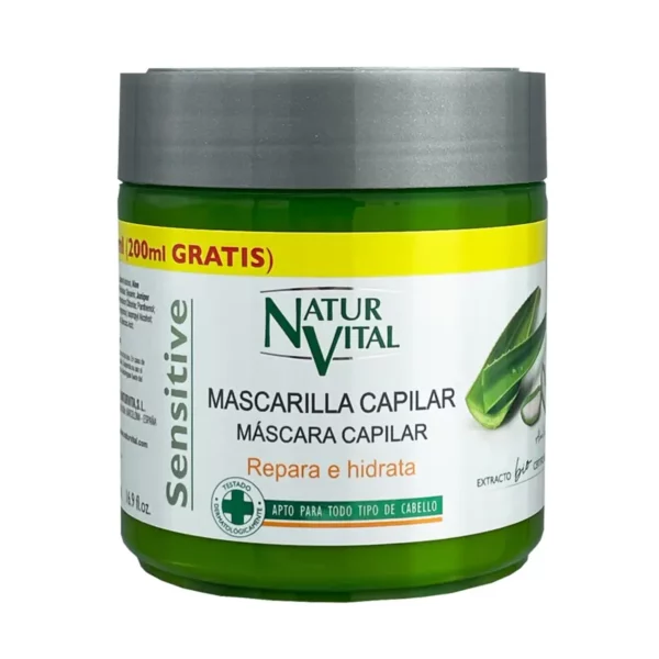 Mascarilla Hidratante y Reparadora  Sensitive Naturvital 500 ml.